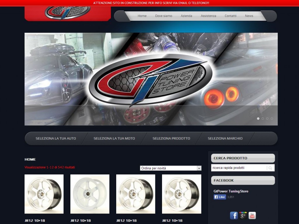 e-commerce realizzato con Woocommerce - www.gtpowertuningstore.com
