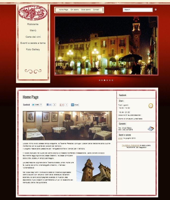 www.ristorantetavernaparadiso.it
