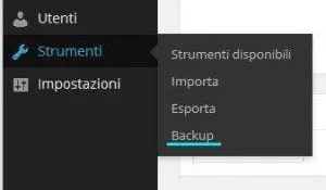 Wordpress: eseguire il backup completo 1 Backup WordPress