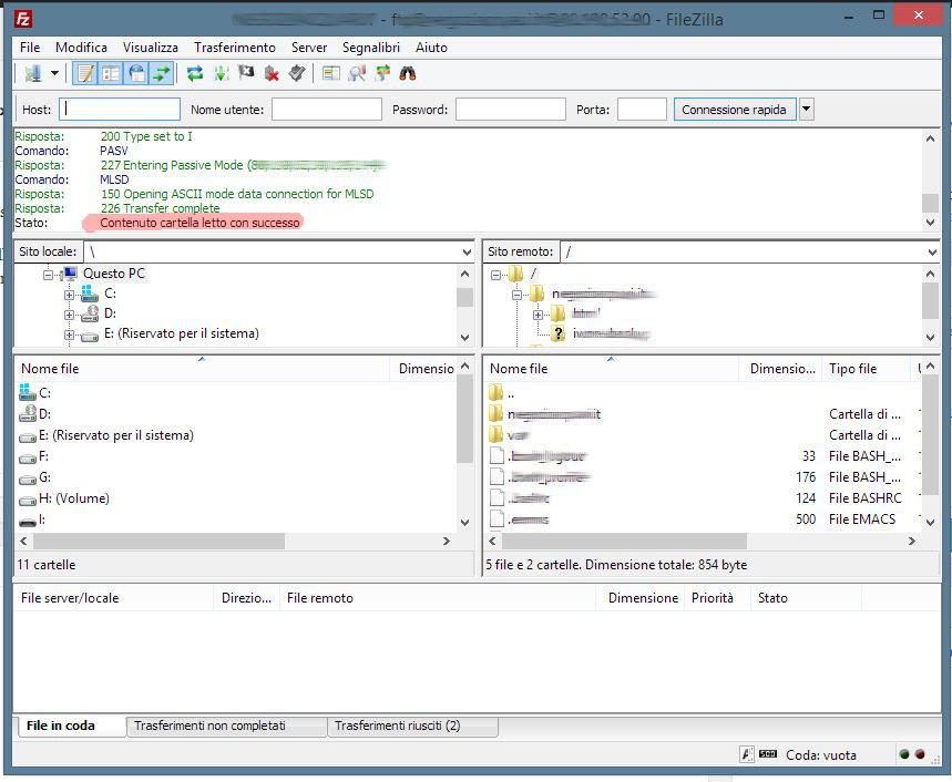 SCARICARE UN SITO CON FILEZILLA