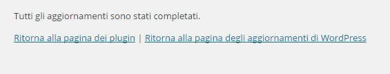 Aggiornamento plugin completato