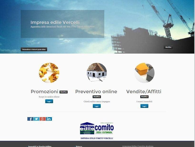 siti web per imprese edili