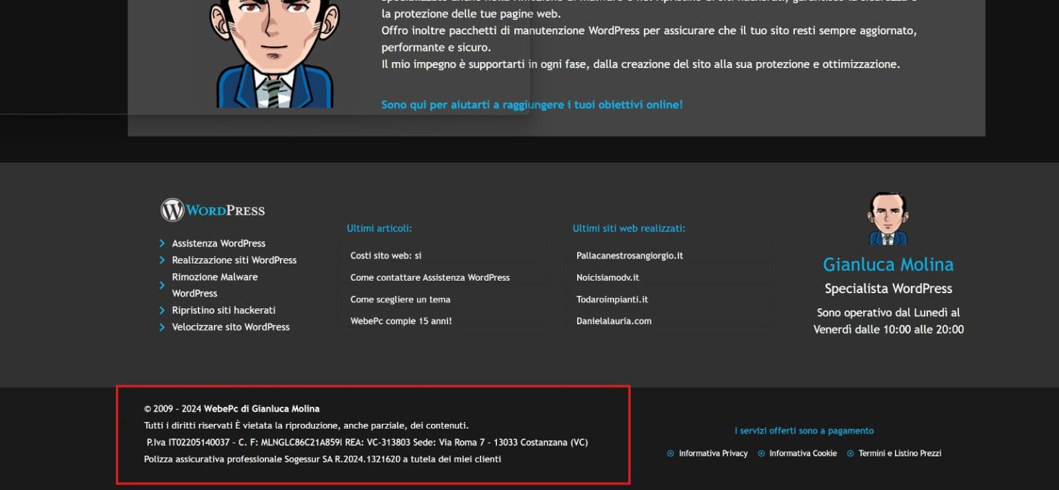 dati aziendali webepc