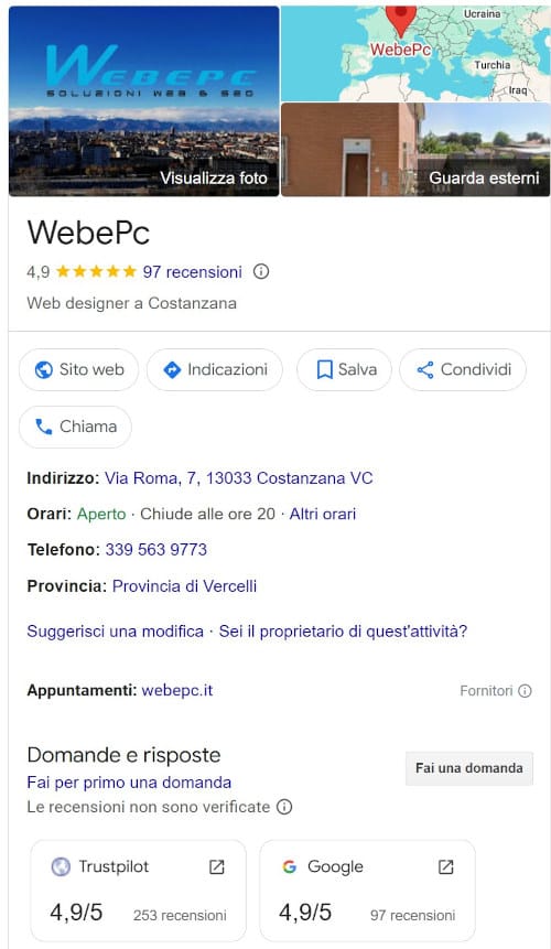 Come riconoscere una web agency seria 3 scheda webepc