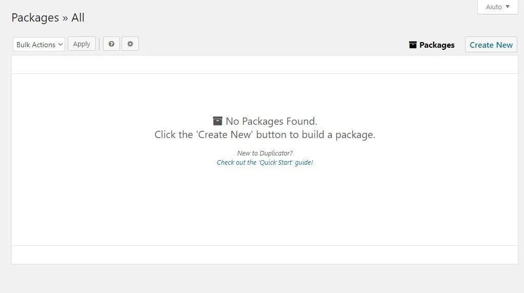 duplicator prima schermata