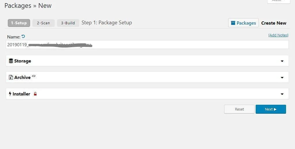 duplicator seconda schermata