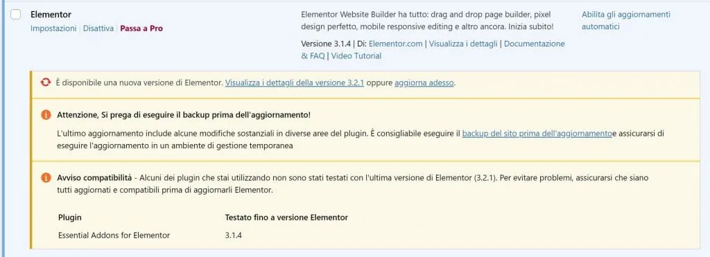 downgrade elementor passo 5