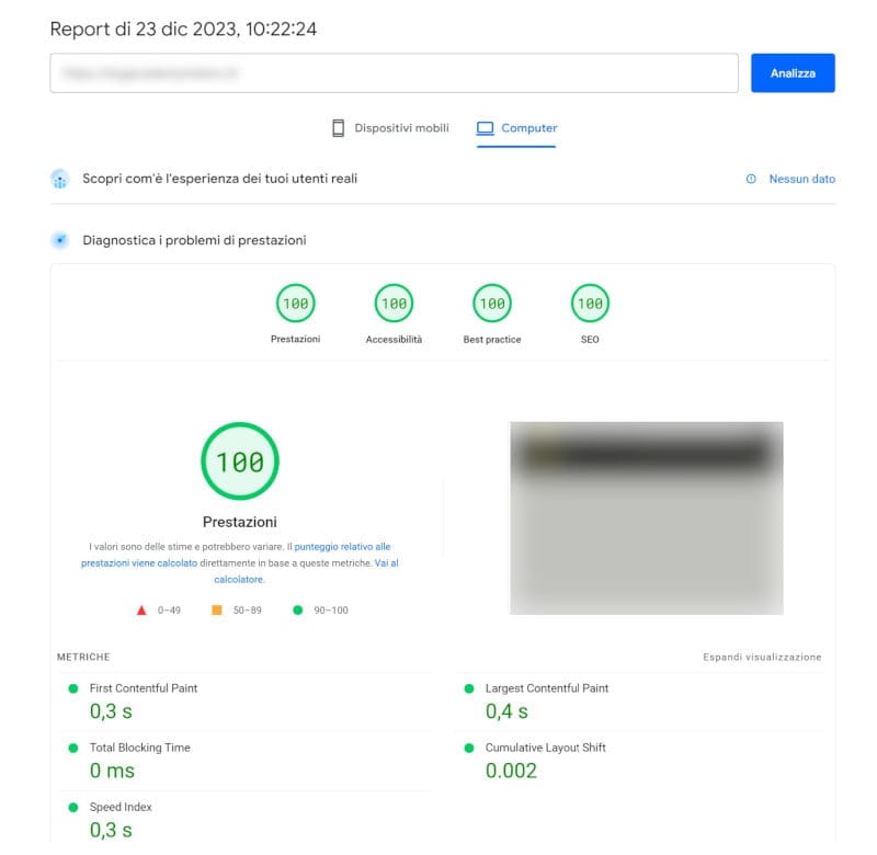 Il mio sito web WordPress è professionale? Guida alla valutazione. 2 sito wordpress topspeed desktop