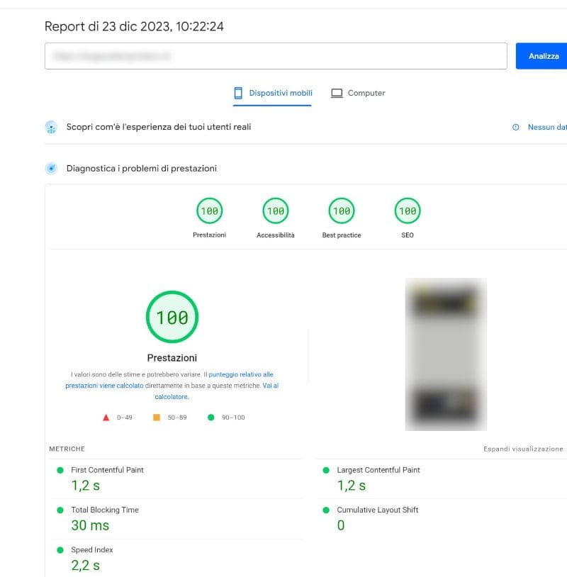 Il mio sito web WordPress è professionale? Guida alla valutazione. 3 sito wordpress topspeed mobile