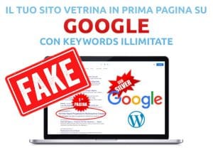 Truffa prima pagina su Google garantita