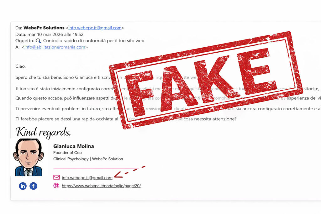 Falsa Email WebePc