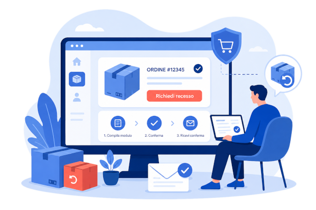 Nuovo obbligo per gli e-commerce: dal 19 giugno 2026 serve il "pulsante recesso" 1 nuovi obblighi ecommerce 2026 - pulsante recesso