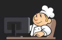 Cuoco contento per il sito realizzato