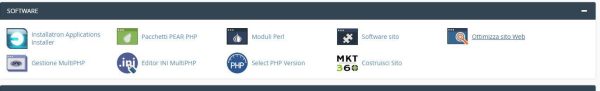 aggiornare versione php cpanel dettaglio